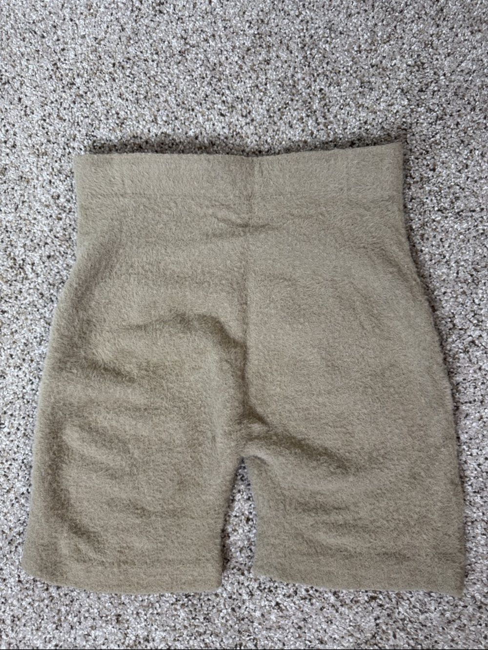 Gymshark X Whitney Simmons High-Waist Eyelash Shorts in Taupe